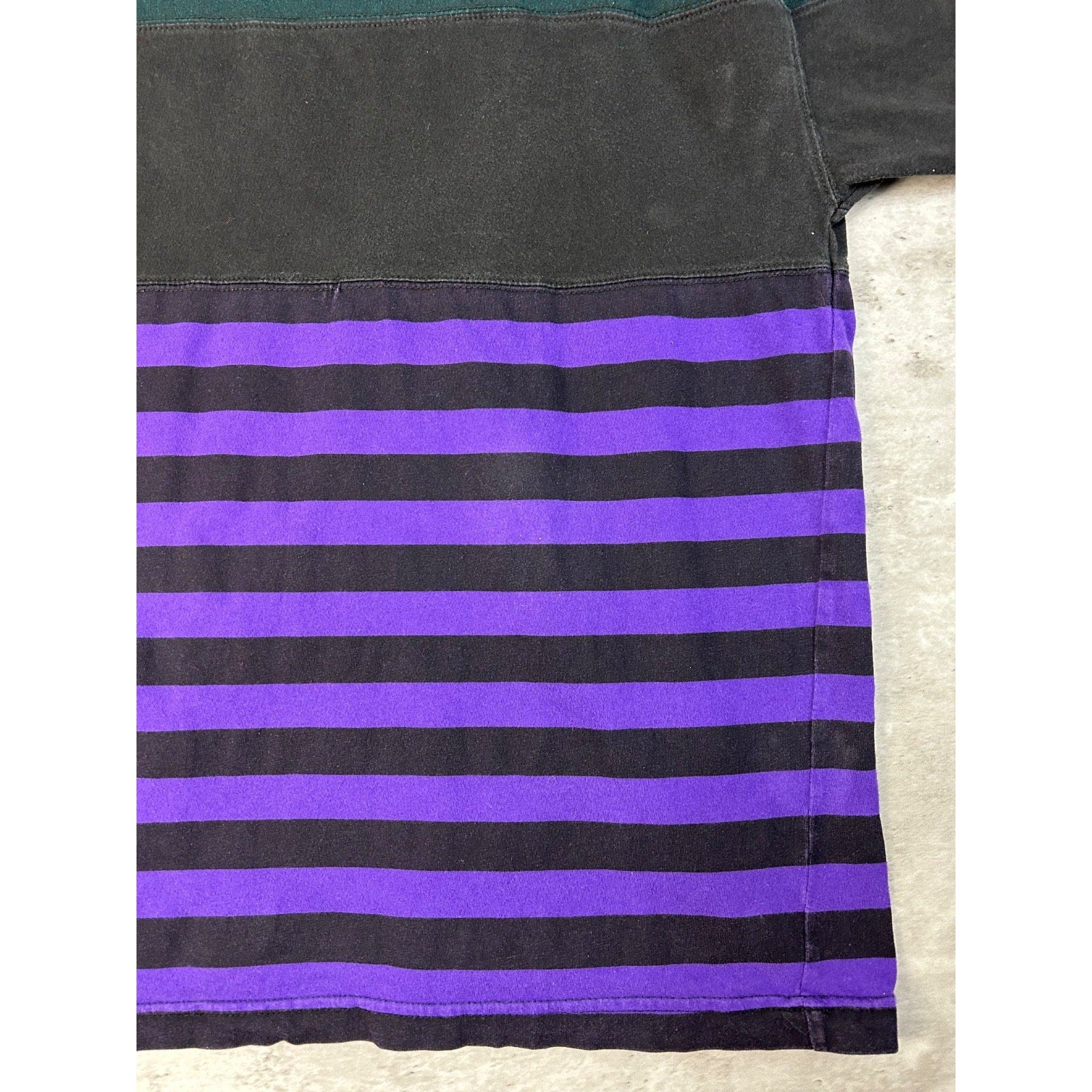 Vintage I.O.U Exclusive Striped Spellout Graphic T-Shirt Size XL