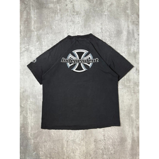 Vintage Y2K Independent Truck Co. Graphic Spellout Skateboard T-Shirt Size XL