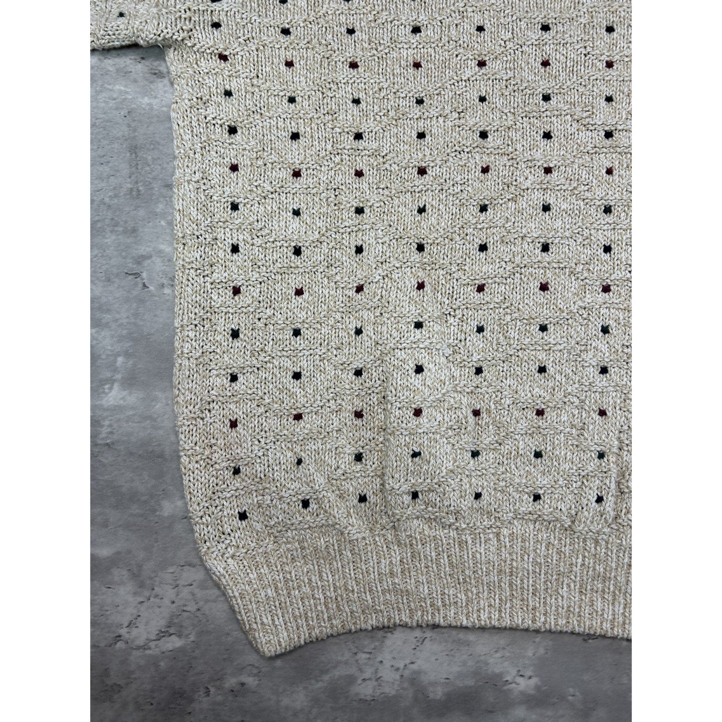 Vintage 90s NWT Naturals Spotted Ribbed Pullover Knit Sweater Size 2XL