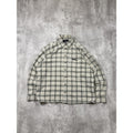VTG Point Zero Single Pocket Plaid Reworked Cropped Button Up Shirt Size Large