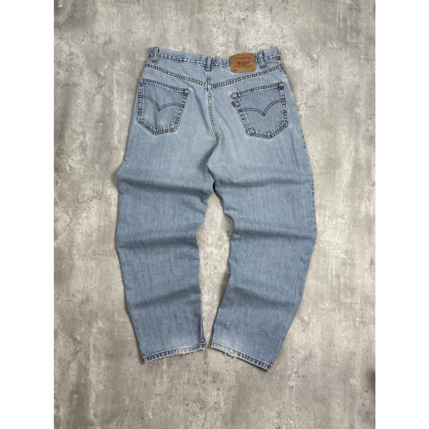 Vintage 90s Levis 550 Red Tab Light Wash Denim Pants Size 35 Blue