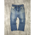 Vintage Wrangler Western Light Wash Denim Distressed Pants Size 33 Blue