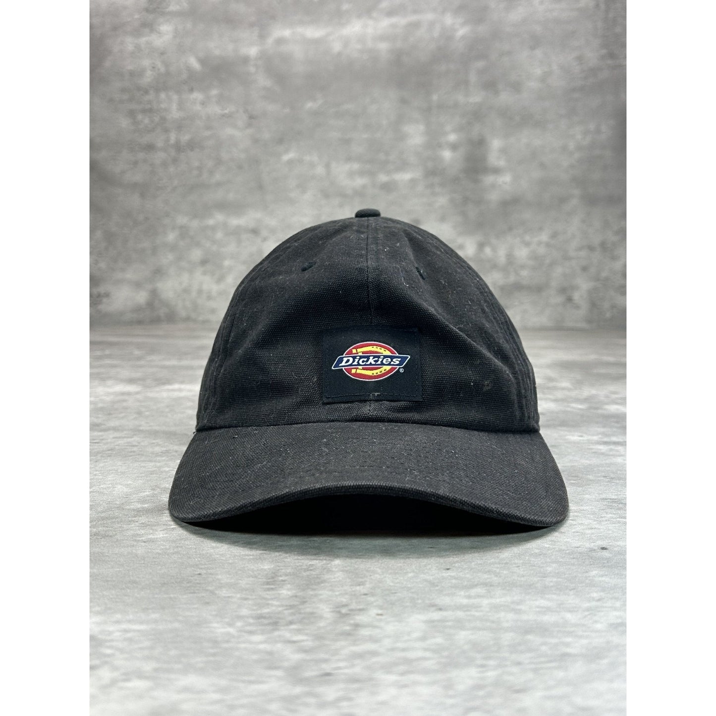 Vintage Dickies Canvas Workwear Embroidered Patch Snapback Hat OSFA Black