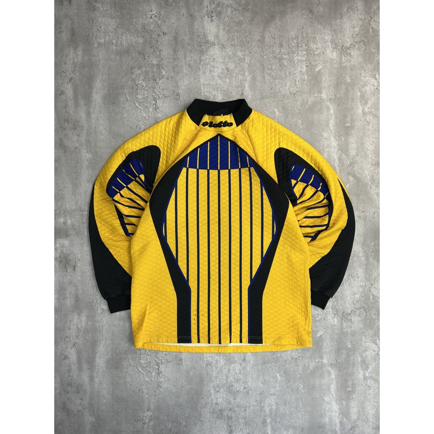 Vintage 90s Lotto Striped Goalkeeper Soccer Long Sleeve Jersey Size XL
