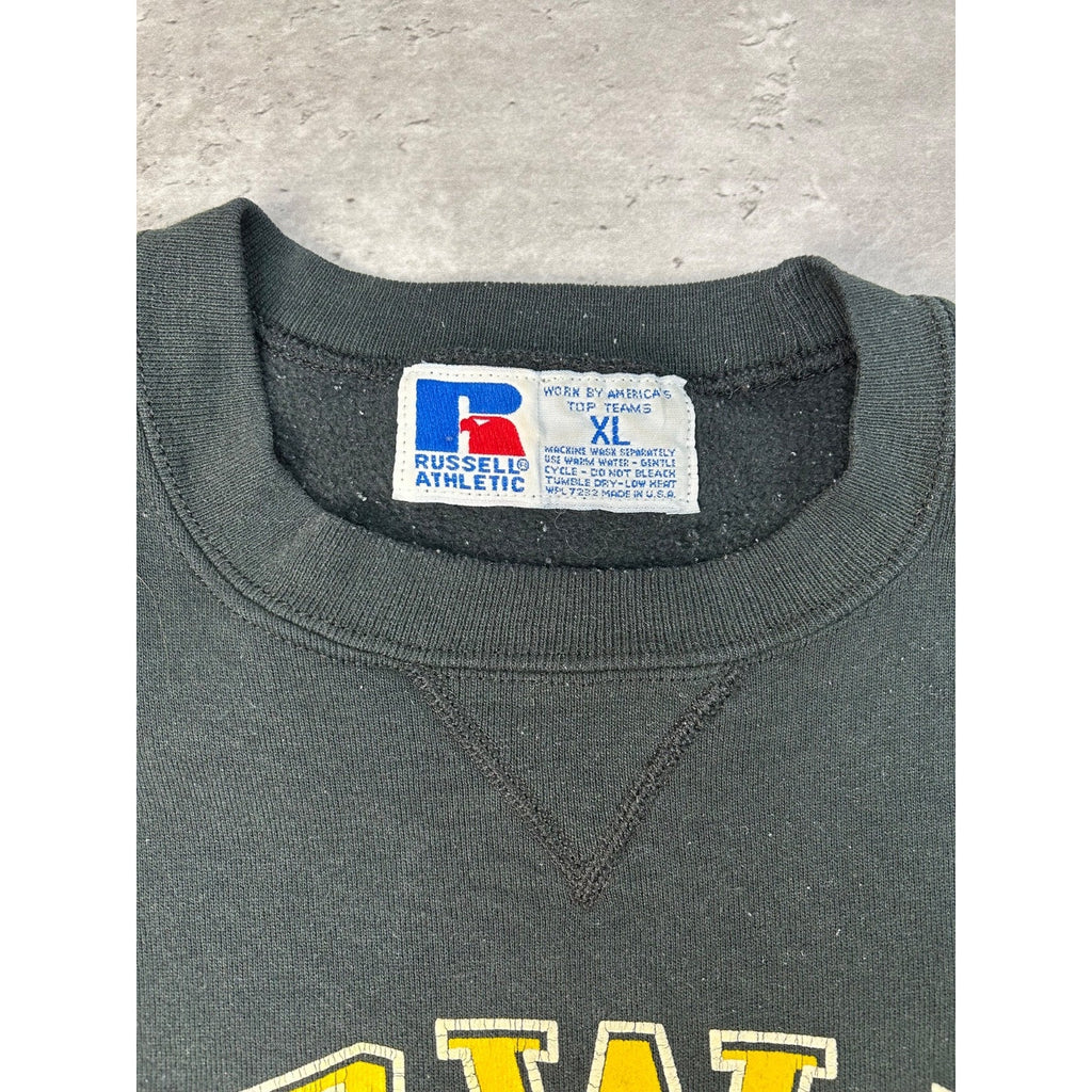 Vintage 90s Iowa Hawkeyes NCAA Collegiate Graphic Sweatshirt Size XL