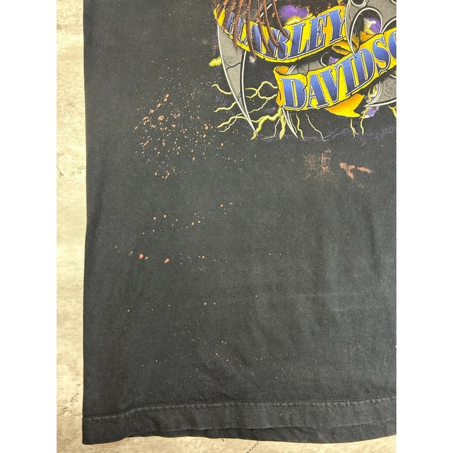 Vintage 2002 Harley Davidson Bald Eagle Graphic T-Shirt Size XL Black