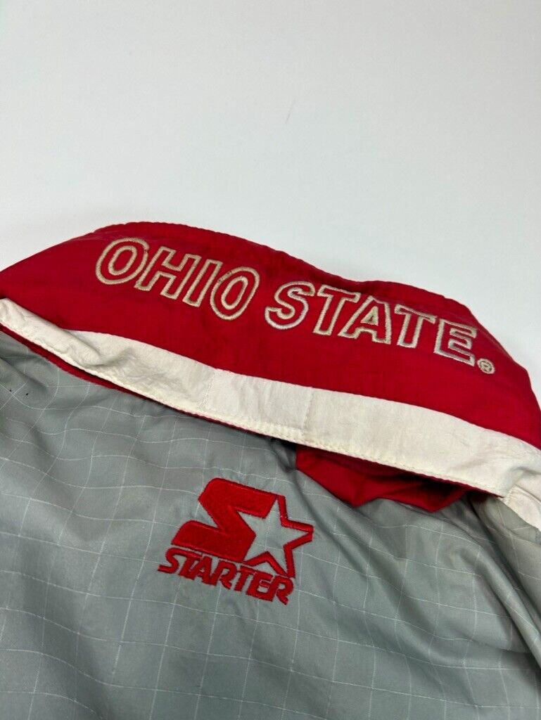 Vintage 90s Ohio State Buckeyes NCAA Starter Embroidered Windbreaker Jacket XL