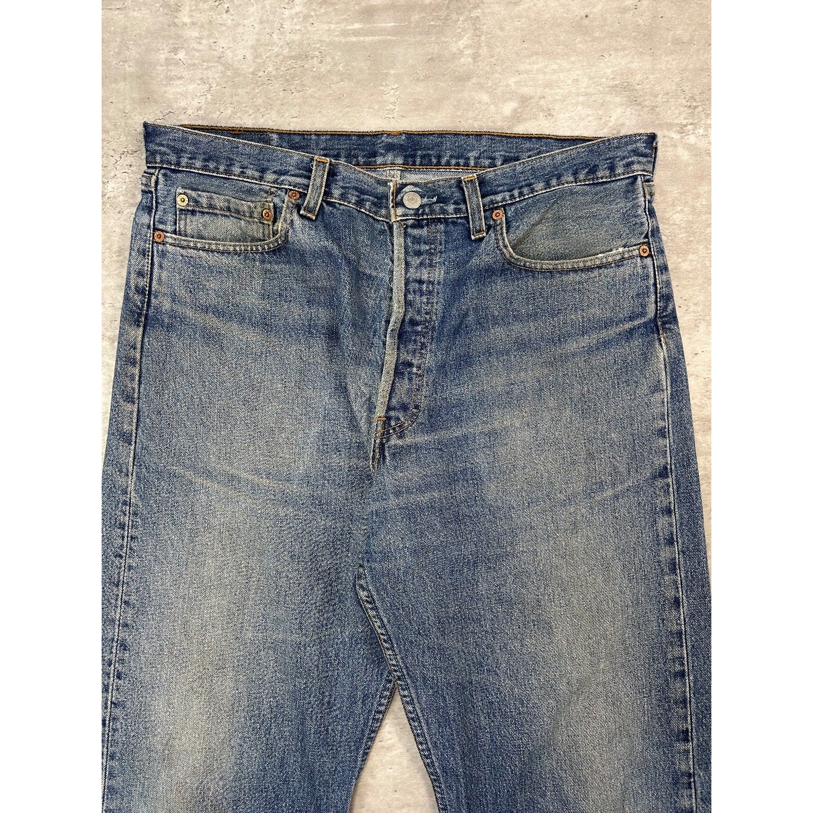 Vintage 90s Levis 590 Medium Wash Denim Pants Size 36 Blue