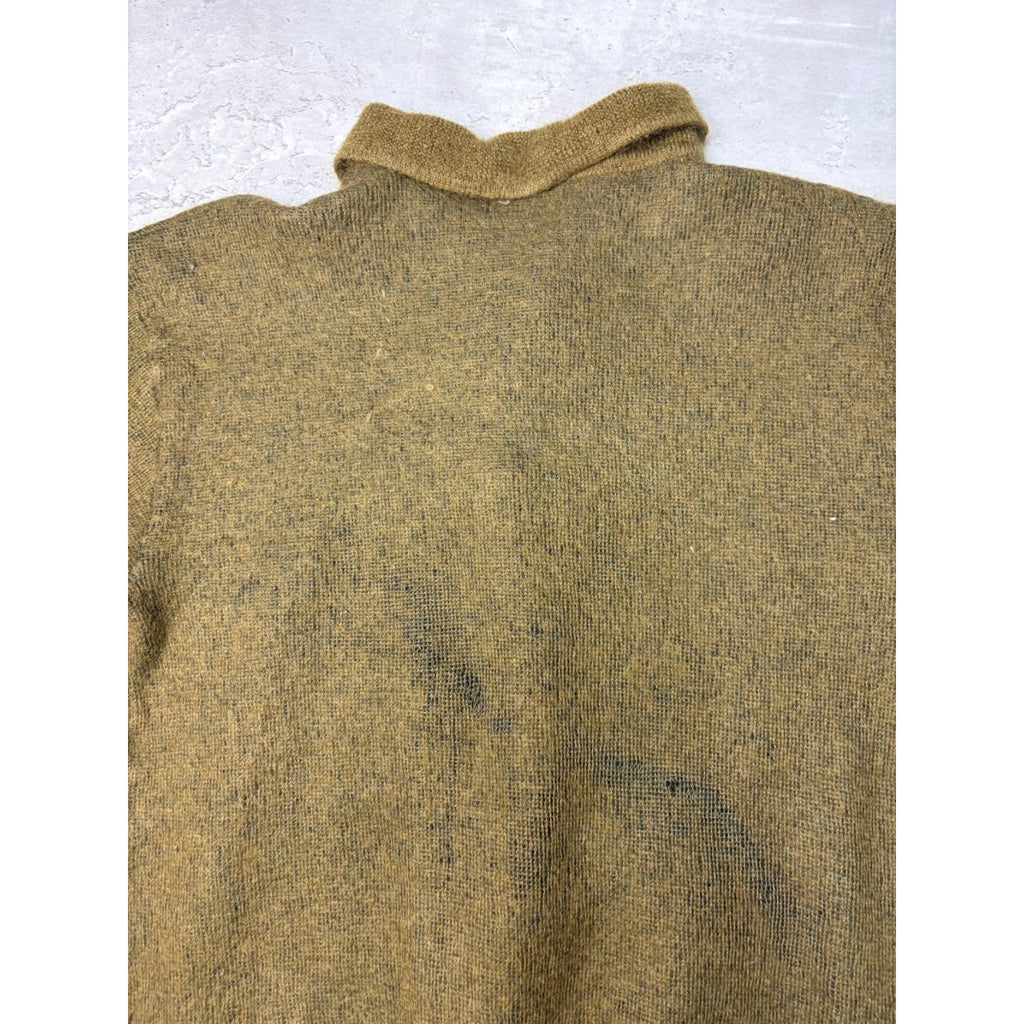 Vintage Montecelli Embroidered Golf 1/4 Button Knit Sweater Size Small