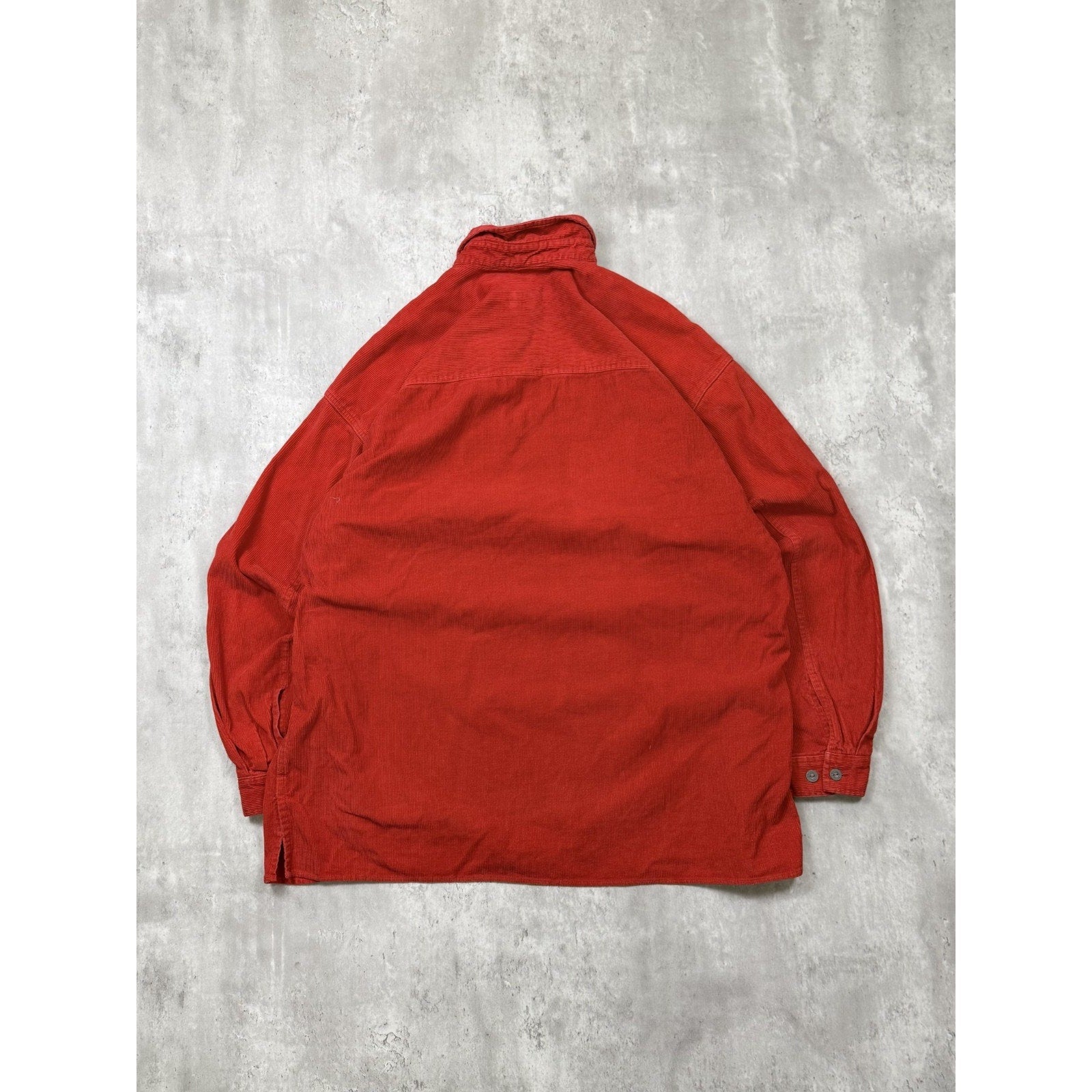 VTG Marlboro Unlimited Corduroy Long Sleeve 1/4 Zip Collared Shirt Size Large