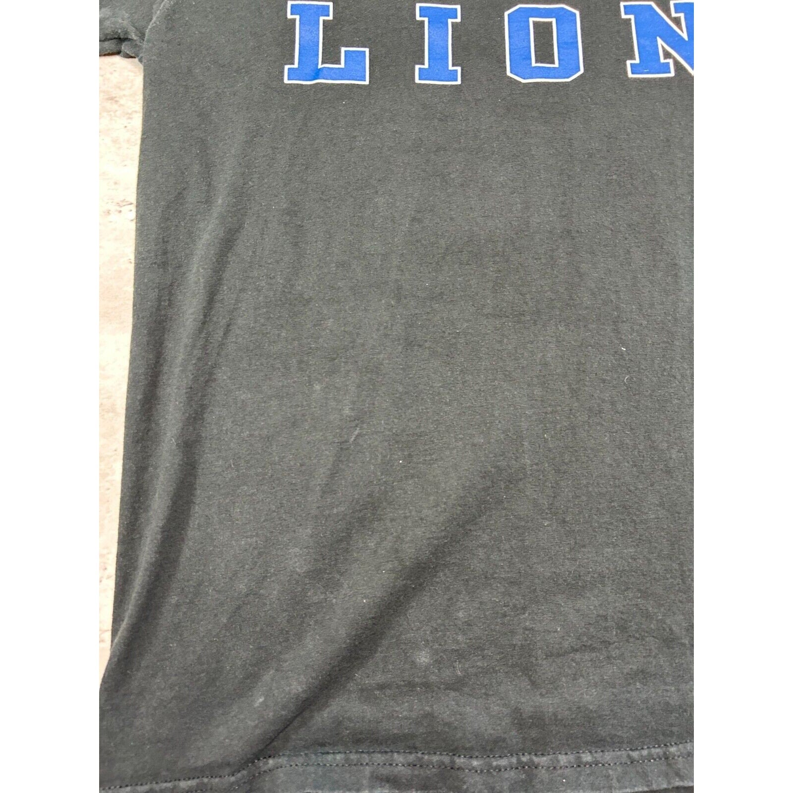 Detroit Lions NFL Spell Out Longsleeve T-Shirt Size XL Black