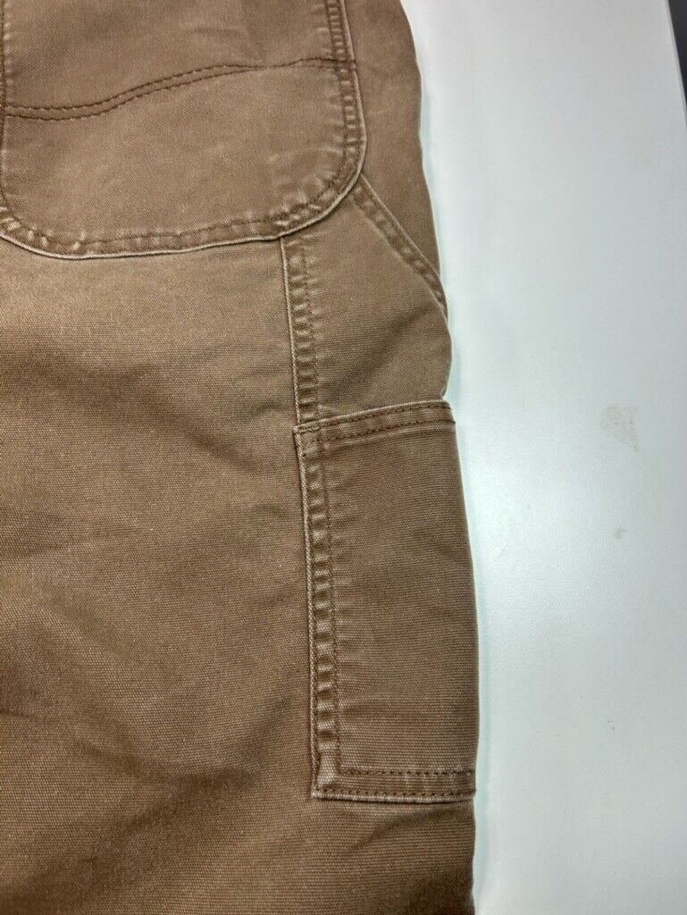 Dickies Regular Fit Canvas Workwear Carpenter Pants Size 35 Brown