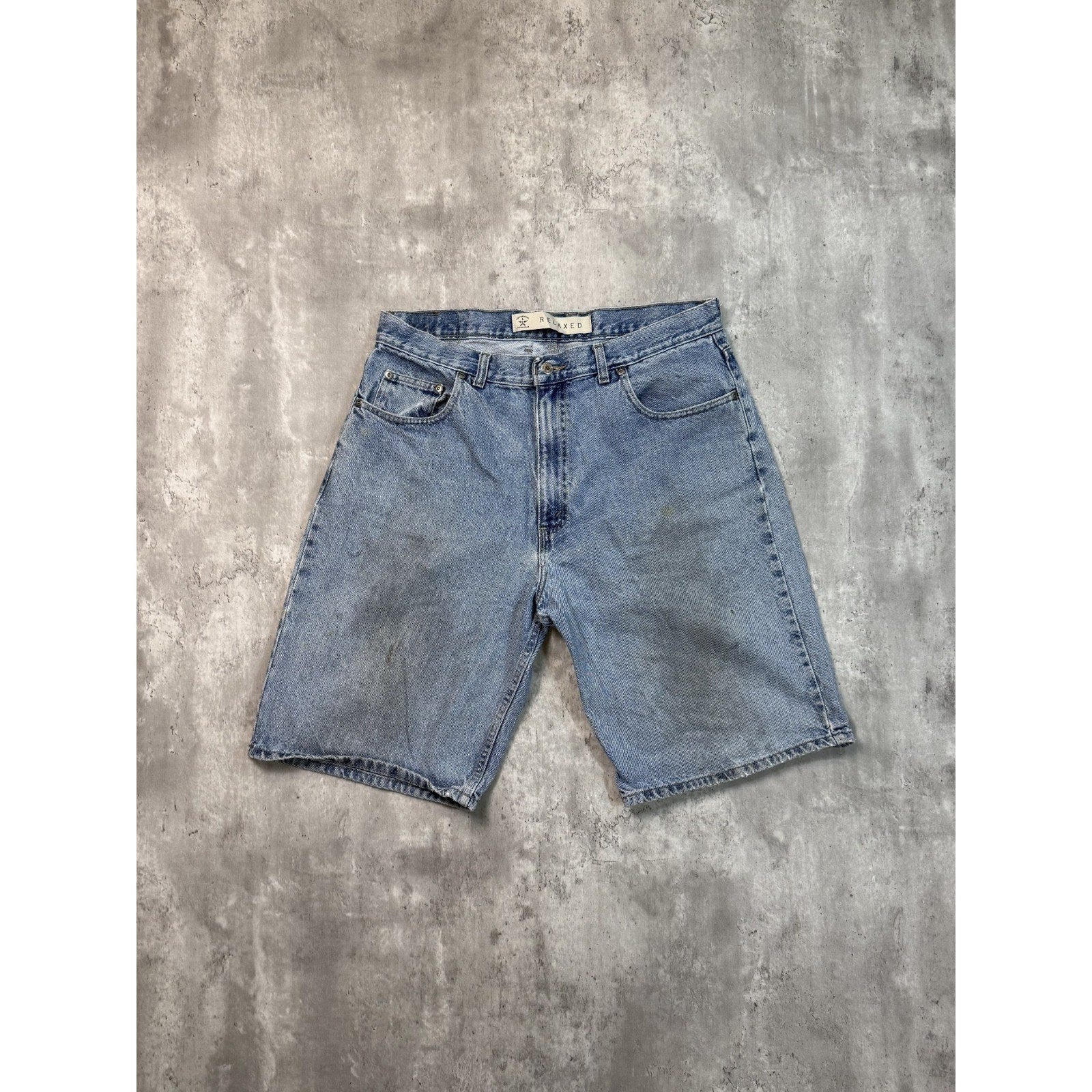 Vintage Arizona Jean Company Distressed Light Wash Denim Shorts Size 36