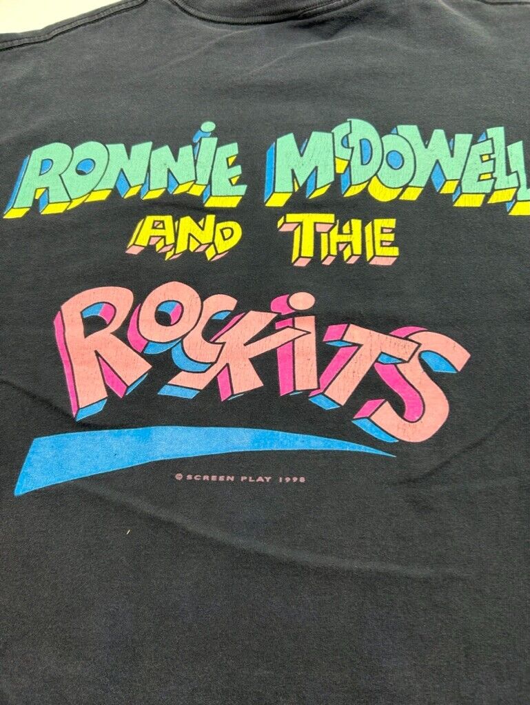 Vintage 1998 Ronnie McDowell And The Rockits Music Promo T-Shirt Size Large 90s