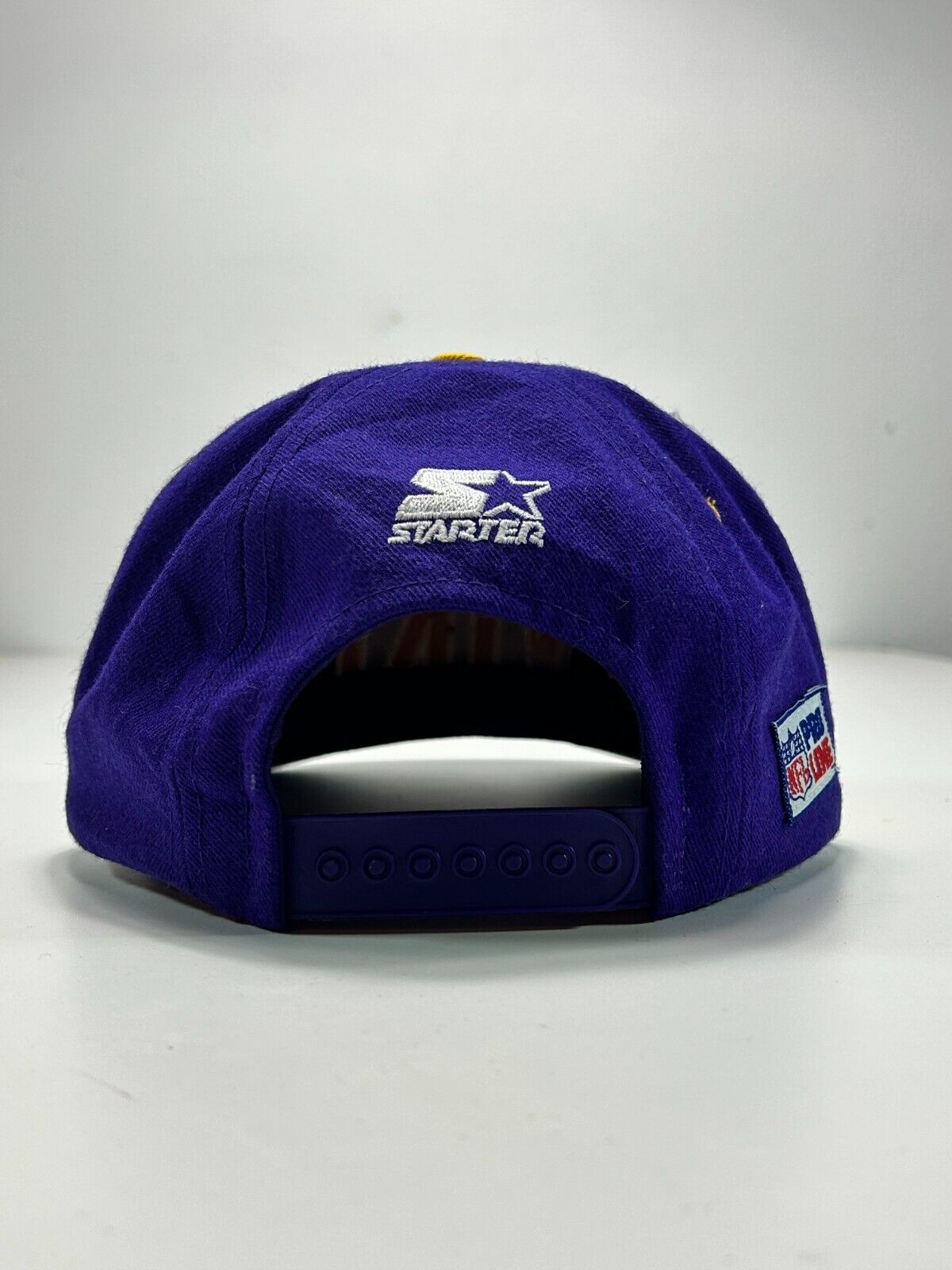 Vintage 90s Minnesota Vikings NFL Tri Power Starter Spell Out Snapback Hat OSFA