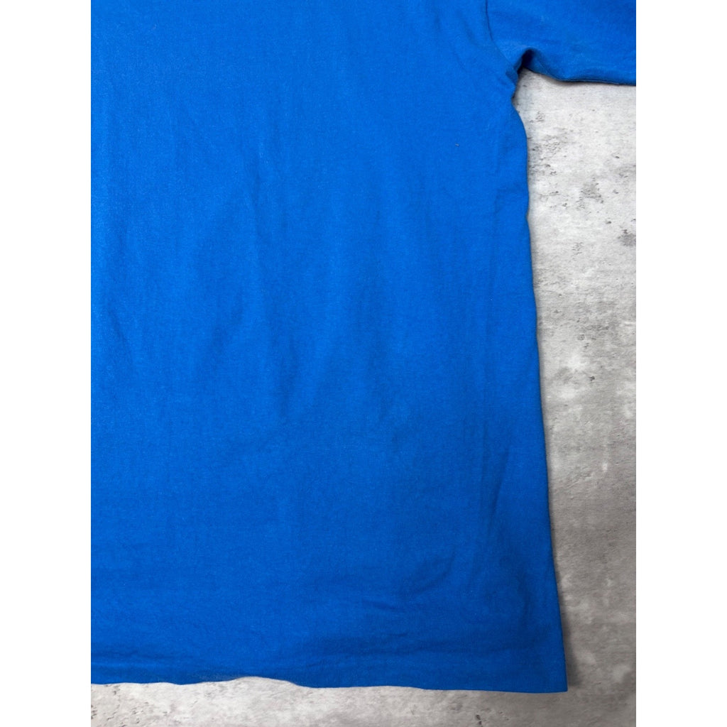 Vintage Stussy Skull Stitch Graphic Blue T-Shirt Size XL