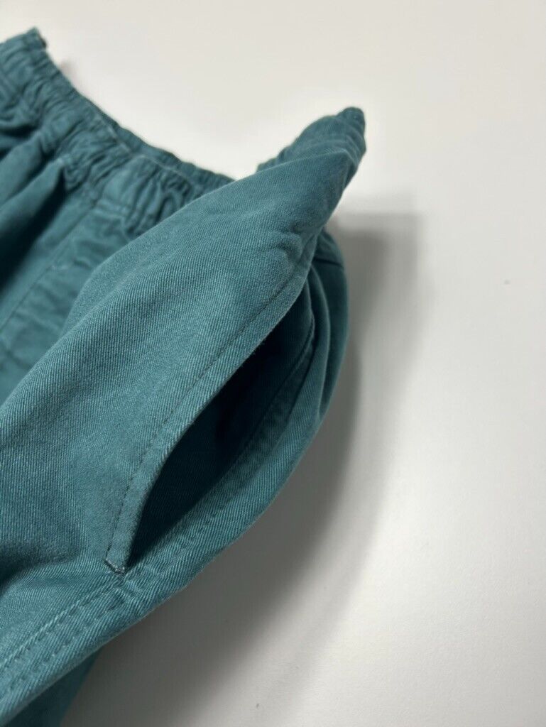 2000s Stussy Elastic Stuff Cotton Shorts Size Large Teal