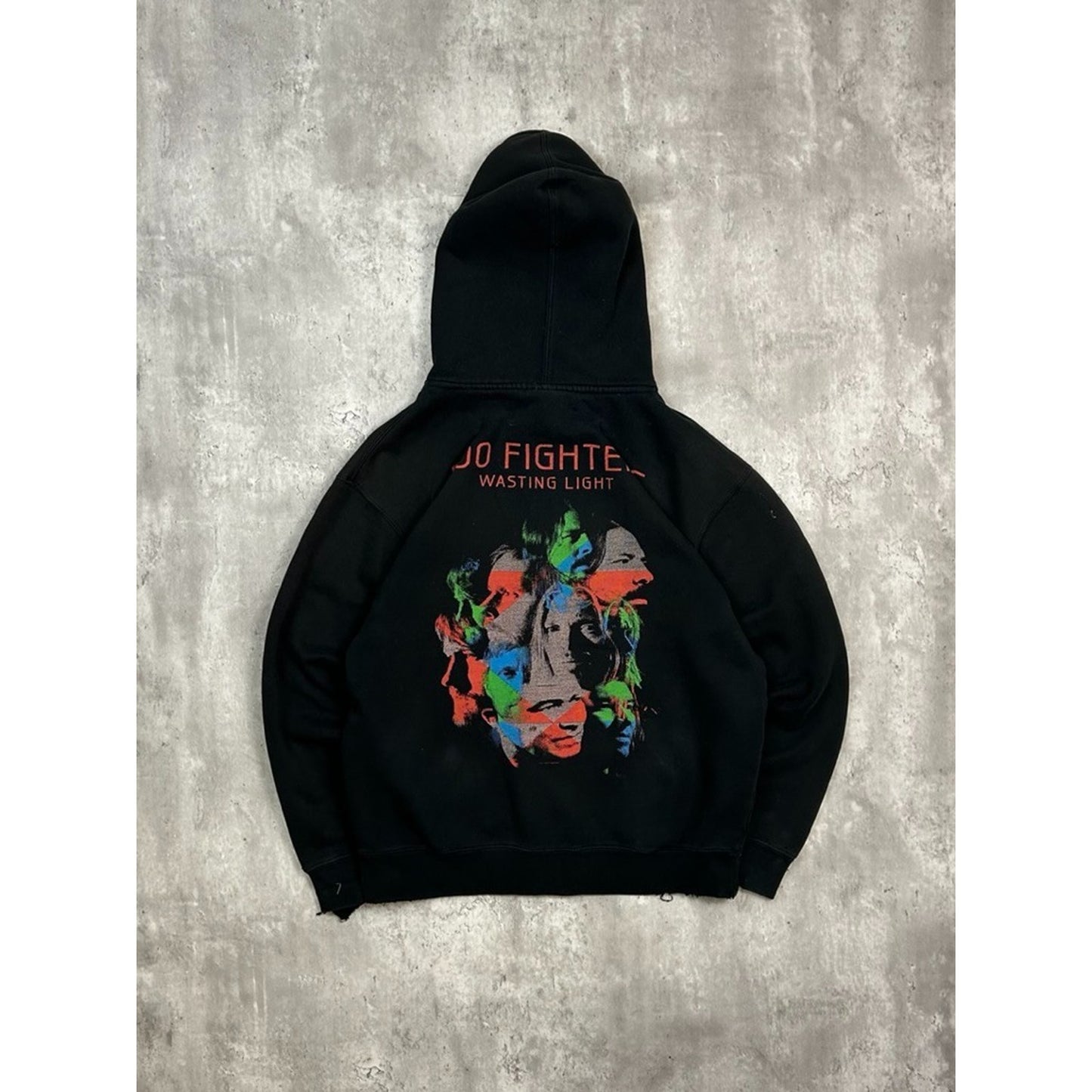 Vintage Foo Fighters Wasting Light Rock Music Full Zip Hooded Sweatshirt Medium