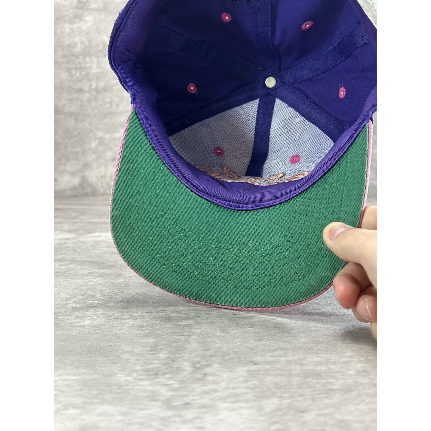 Vintage 1995 The Flintstones Pebbles Embroidered Tv Show Promo Snapback Hat OSFA