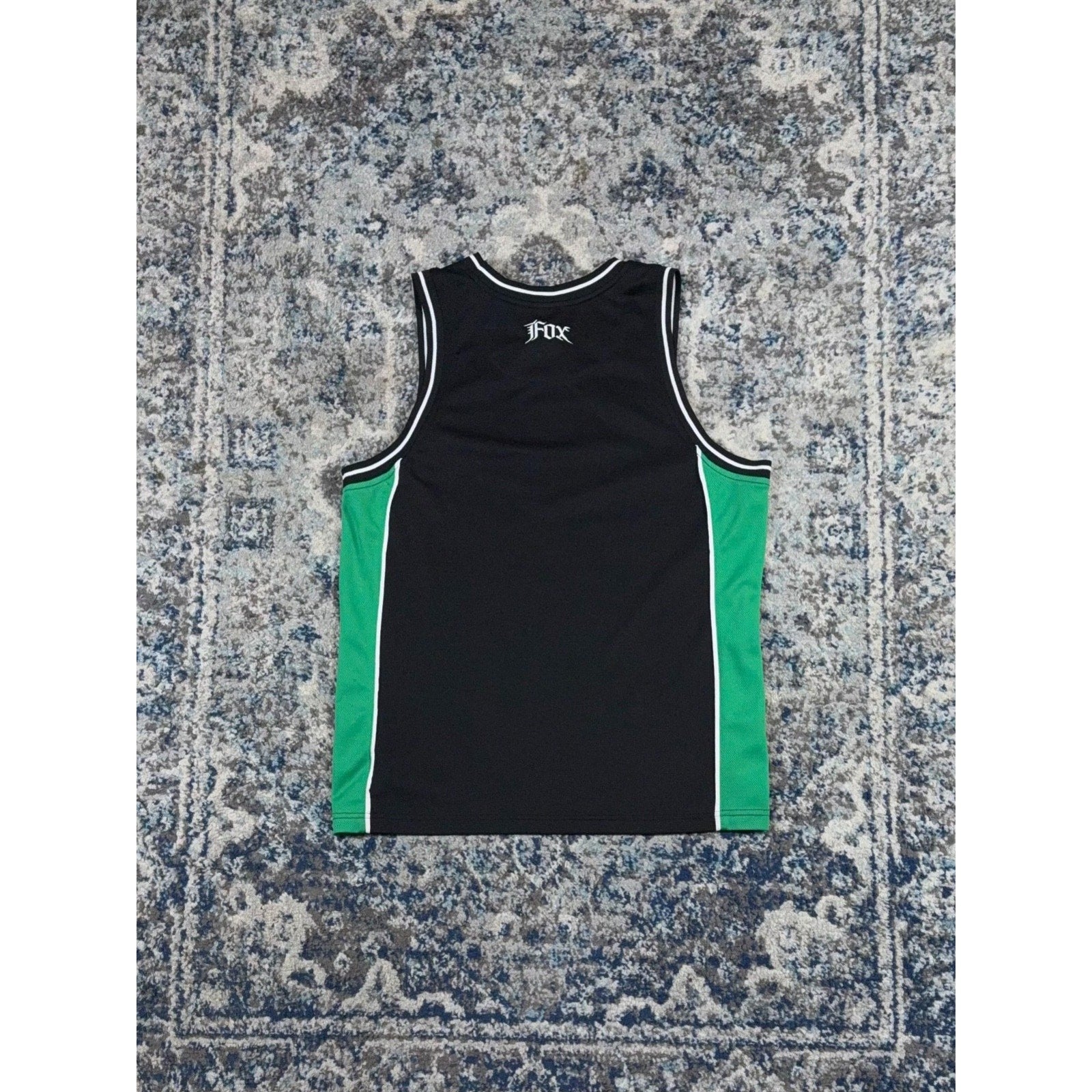 Vintage Fox Racing Embroidered Logo Two Tone Basketball Jersey Size Medium