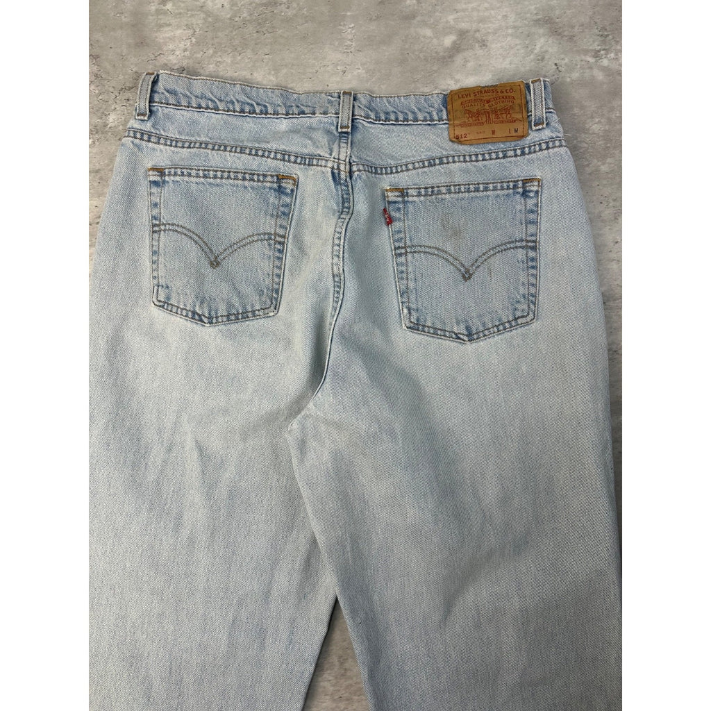 Vintage 90s Women's Levis 512 Slim Fit Red Tab Light Wash Denim Pants Size 36