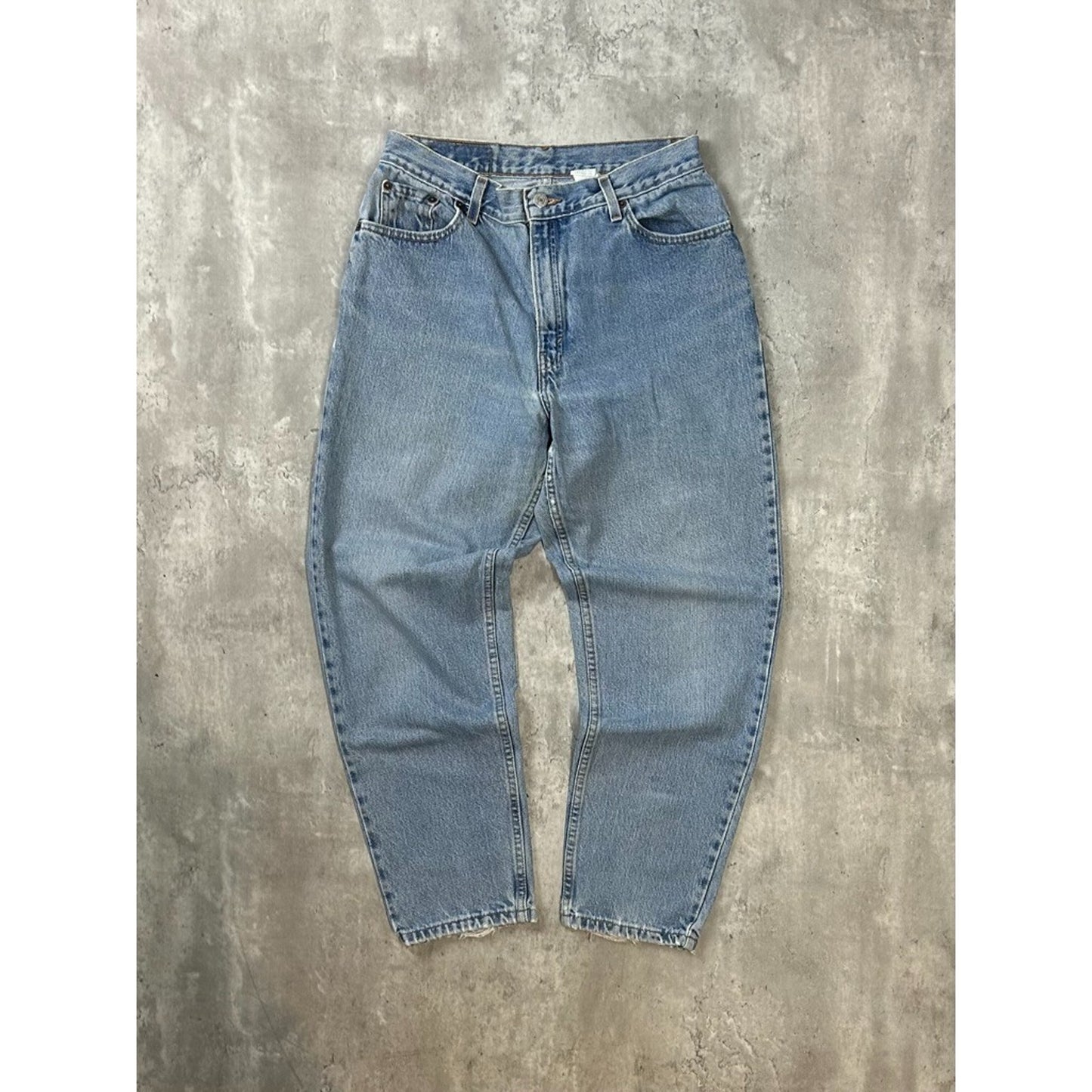 Vintage 90s Women's Levis 550 Red Tab Light Wash Denim Pants Size 30 Blue