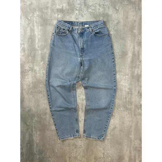 Vintage 90s Women's Levis 550 Red Tab Light Wash Denim Pants Size 30 Blue