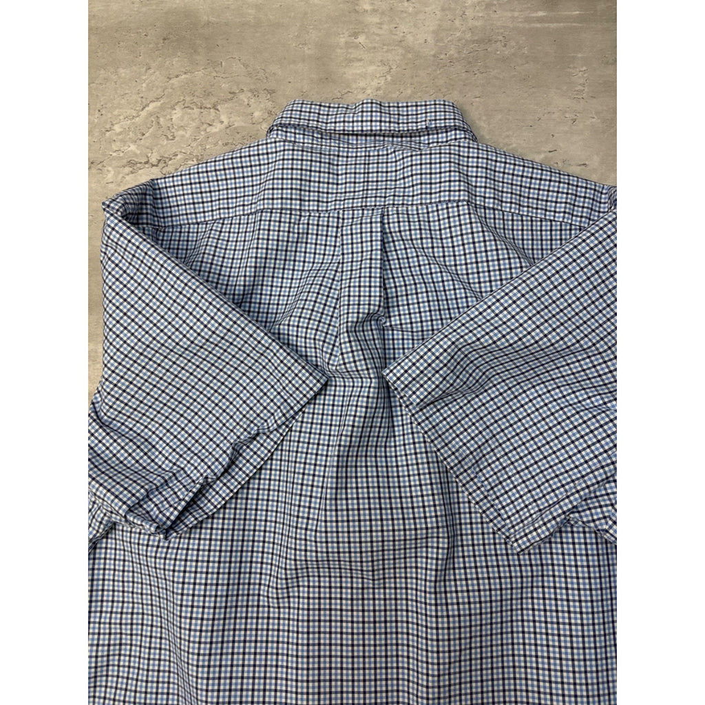 Vintage Polo Ralph Lauren Embroidered Pony Plaid Button Up Shirt Size Large