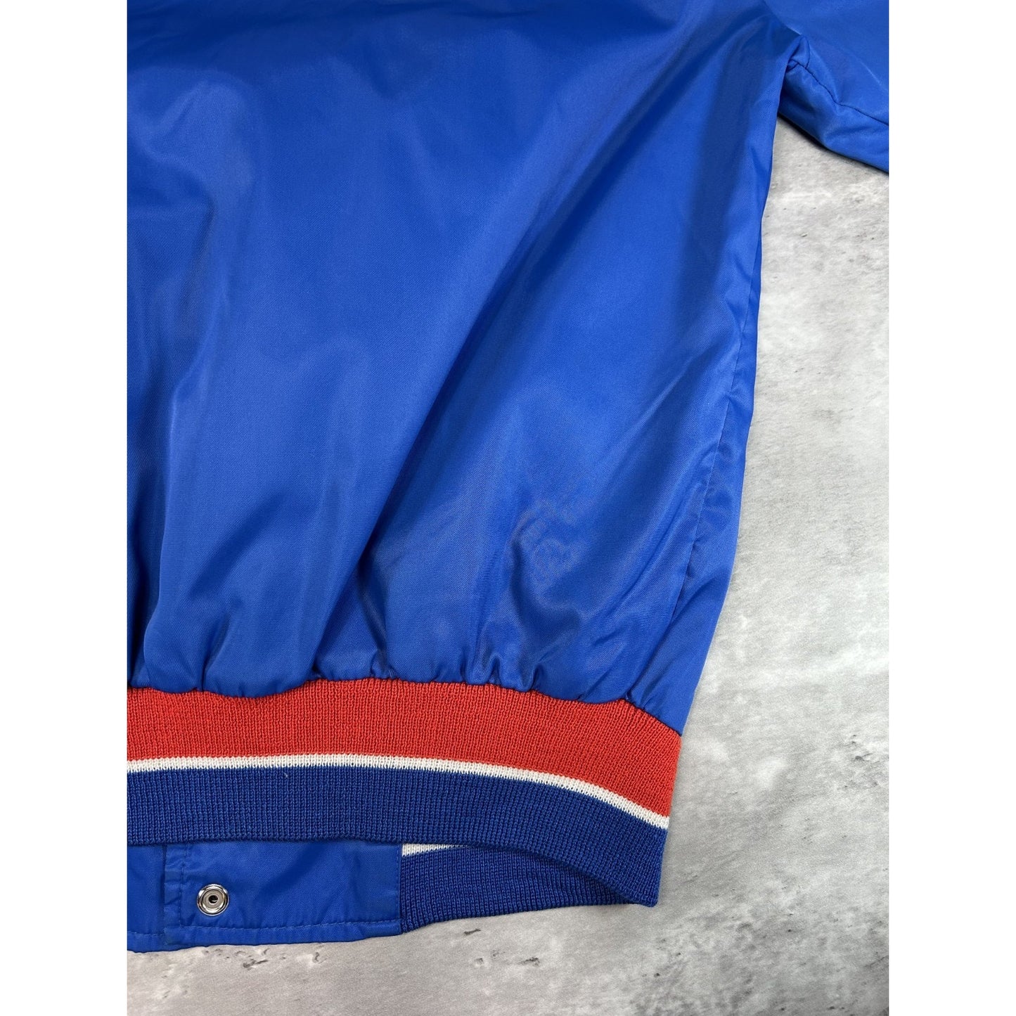 Vintage 80s Montreal Expos MLB Embroidered Nylon Bomber Jacket Size Small
