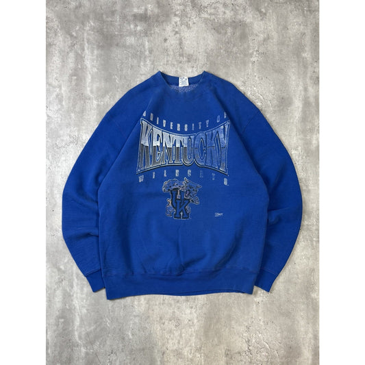 Vintage 90s Kentucky Wildcats NCAA Graphic Spellout Logo Sweatshirt Size XL