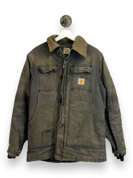 Vintage Carhartt Quilted Lined Canvas Work Wear Arctic Jacket Size Medium