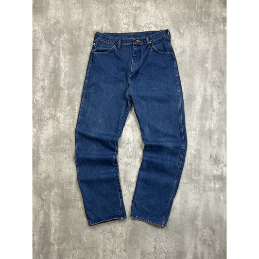 Vintage 80s Wrangler Western Style Dark Wash Denim Pants Size 31