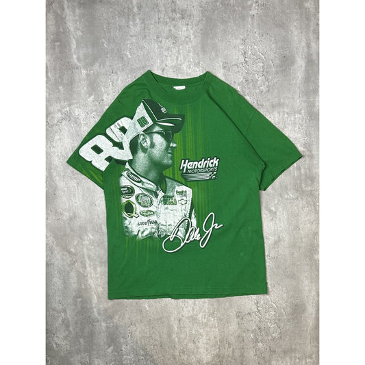 Dale Earnhardt Jr #88 Nascar AMP Energy Big Graphic T-Shirt Size Large Green