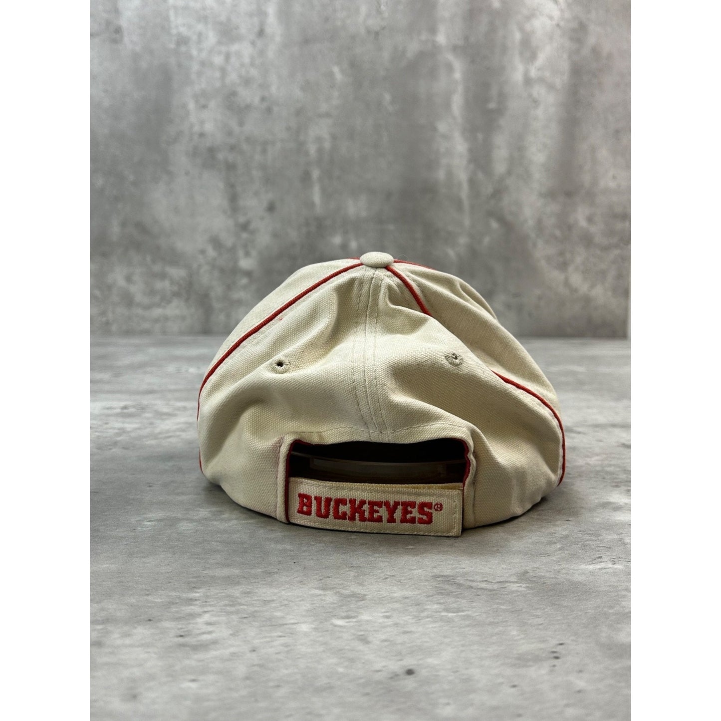 Vintage Ohio State Buckeyes NCAA Embroidered Spellout Strapback Hat OSFA