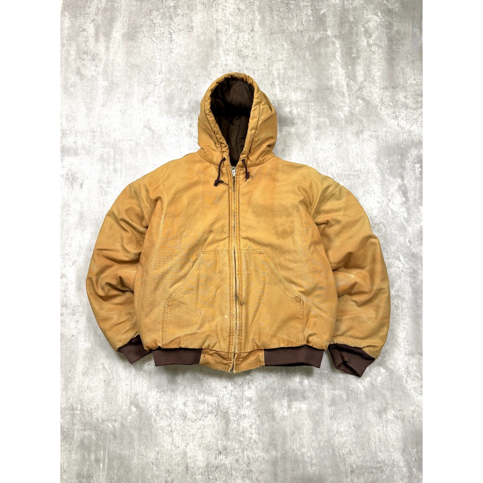 Vintage Wear Guard Insulated Full Zip Insulated Hooded Workwear Jacket Sz Large