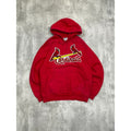 Vintage 90s St Louis Cardinals MLB Embroidered Pullover Hooded Sweatshirt Medium