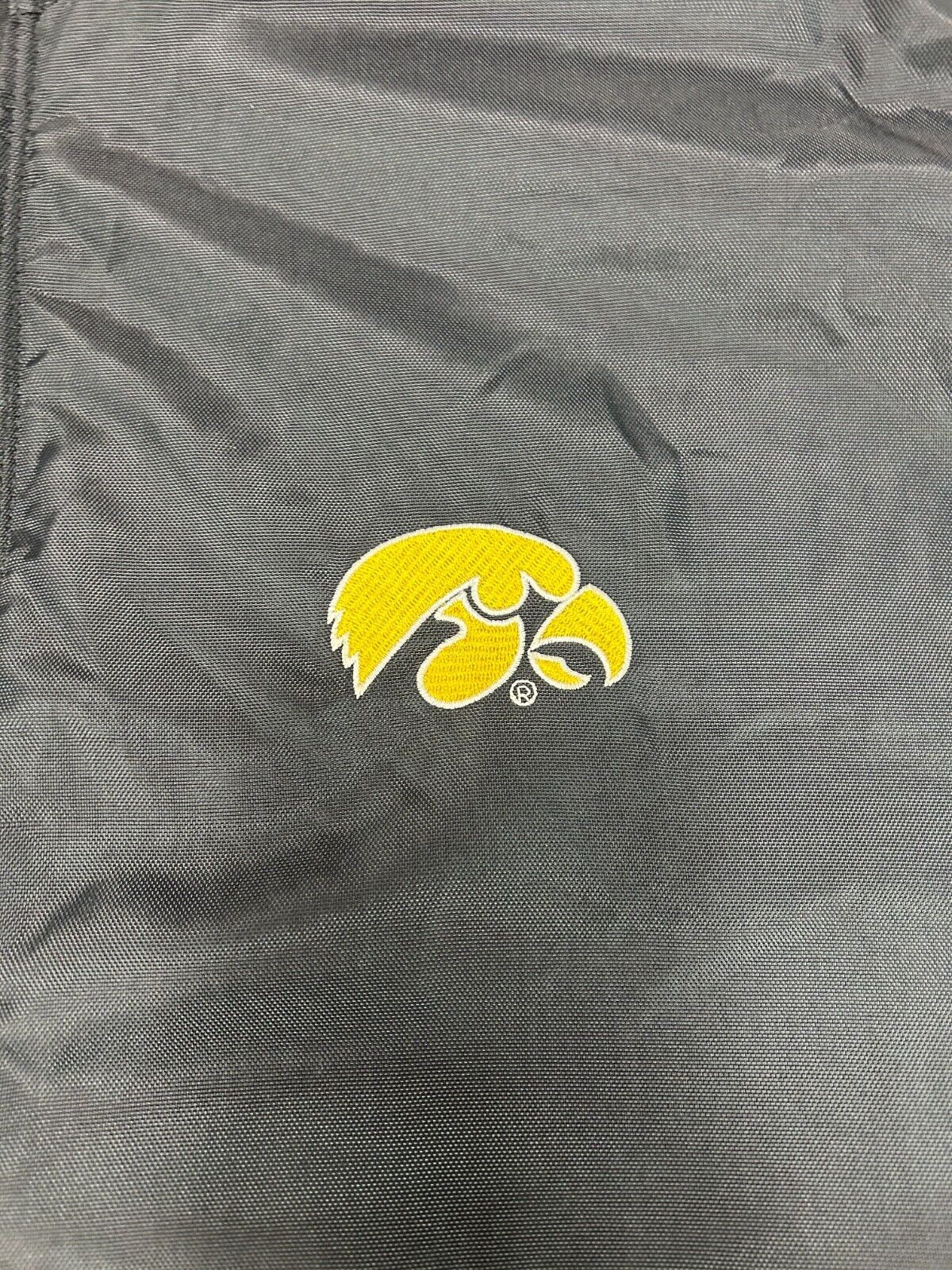 Vintage Iowa Hawkeyes NCAA Reebok Nylon Fleece Reversible Jacket Size Large