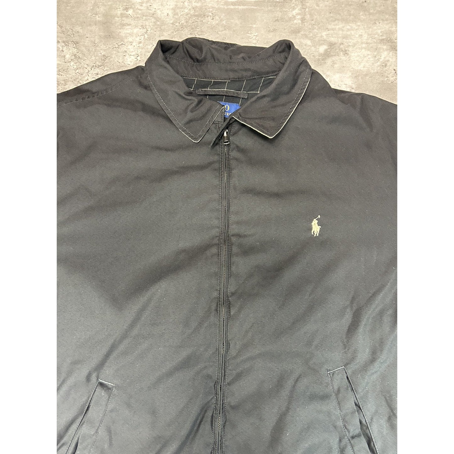 Vintage Polo Ralph Lauren Embroidered Pony Full Zip Harrington Jacket Size 3XL