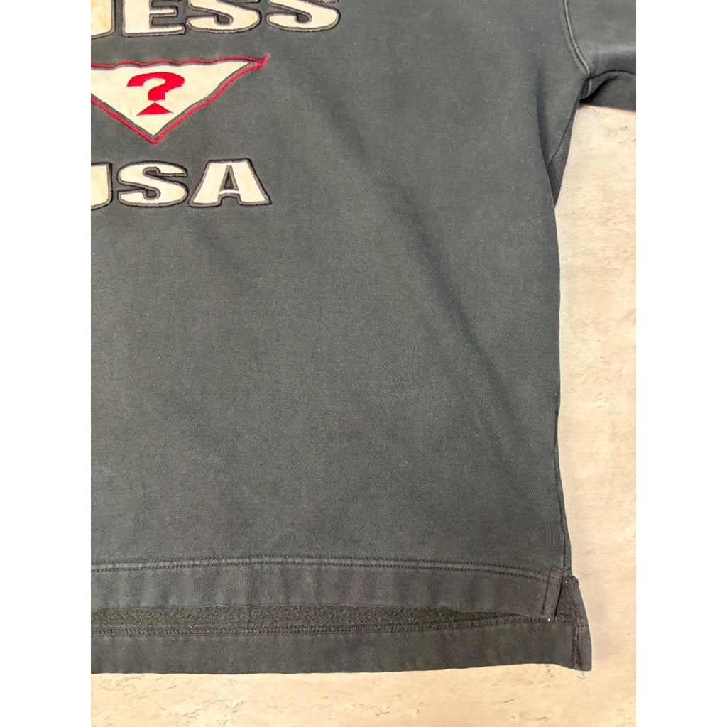 Vintage 90s Guess USA Embroidered Logo Spellout Sweatshirt Size XL
