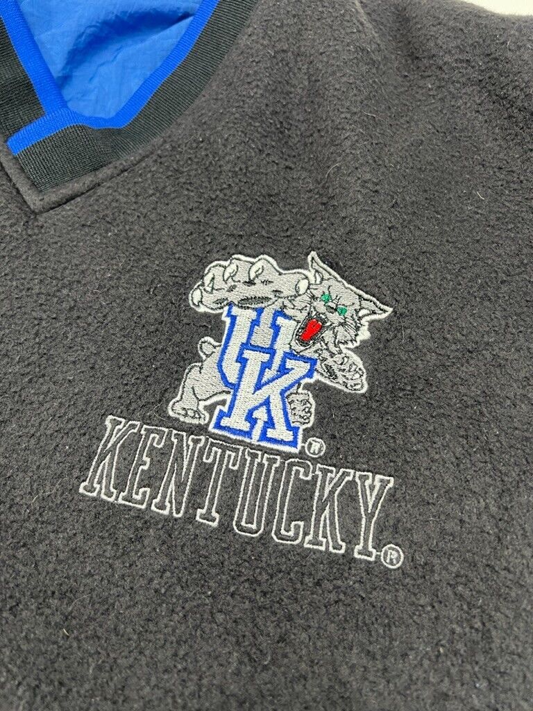 Vintage 90s Kentucky Wild Cats NCAA Reversible Pull Over Jacket Size Large