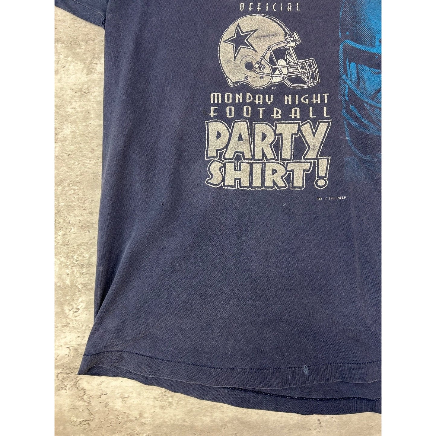 Vintage 1991 Dallas Cowboys NFL Monday Night Football Party T-Shirt Size XL