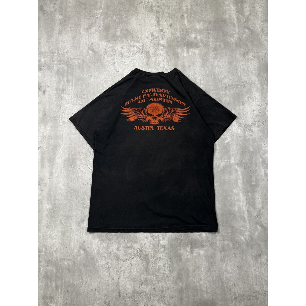 Vintage Harley Davidson Pin Up Engine Graphic T-Shirt Size Medium