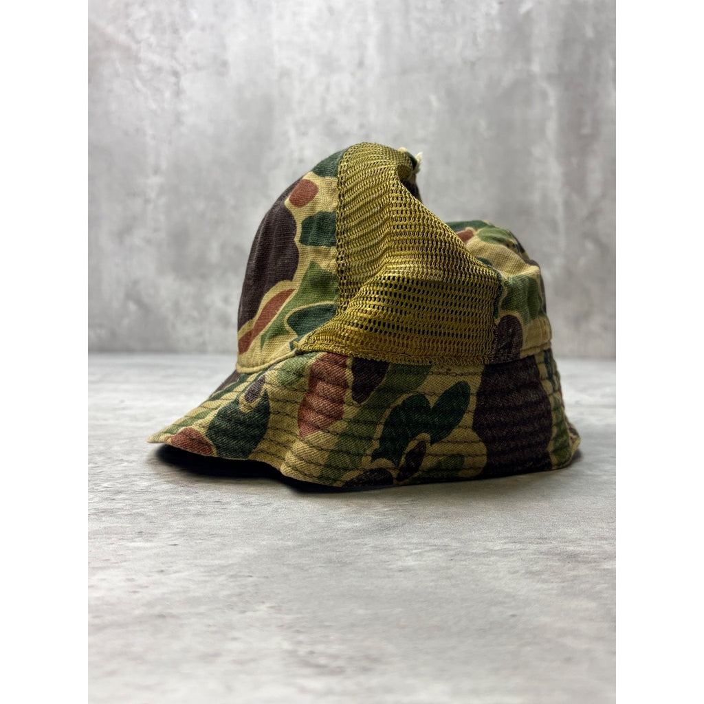 Vintage 80s/90s Camo Brimmed Bucket Hat OSFA