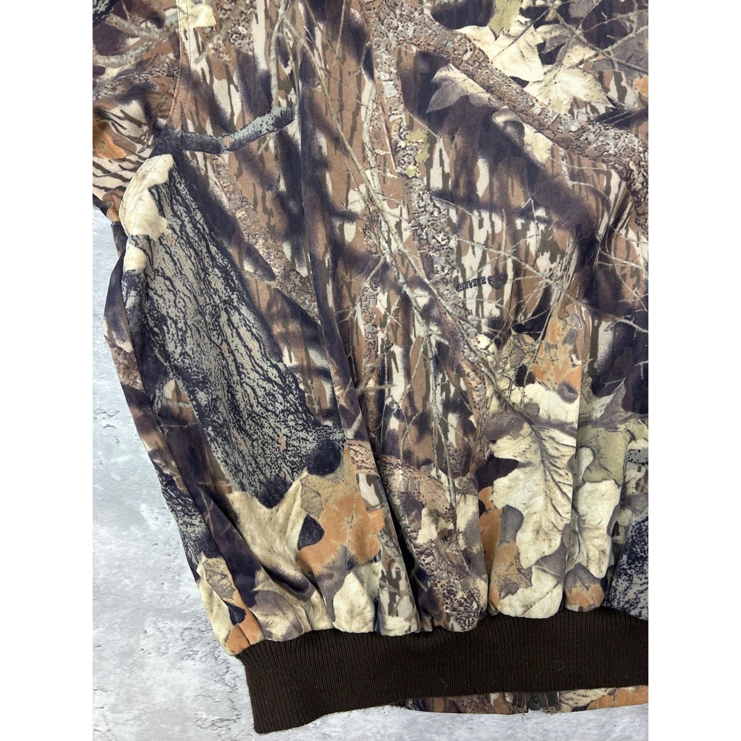 Vintage Cabelas Mossy Oak Break Up Full Zip Bomber Jacket Size 2XL