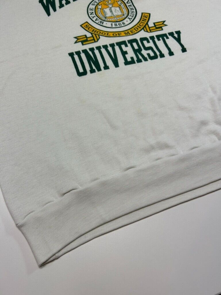 Vintage 80s Champion Wayne State University Collegiate Crest Sweatshirt Size XL