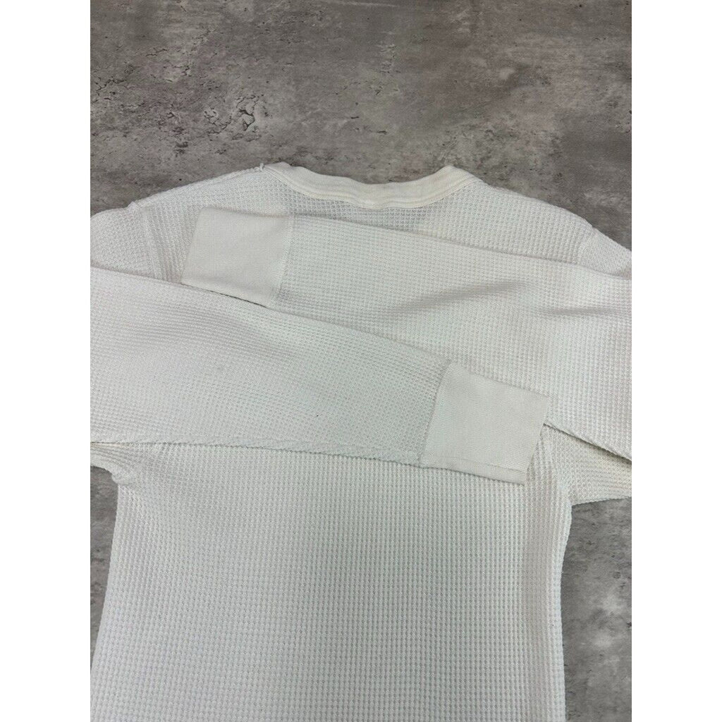 Vintage 1980s Handex Blank Thermal Print Long Sleeve T-Shirt Size Medium
