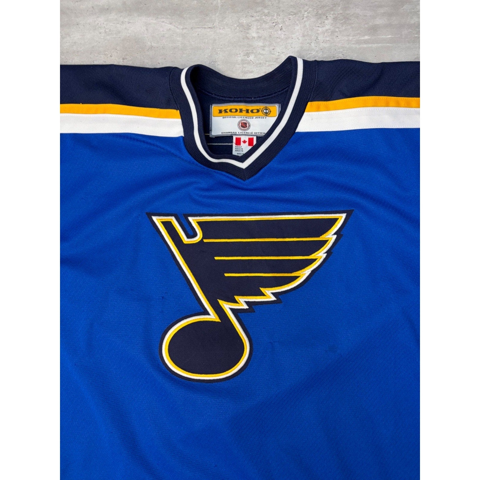 Vintage St. Louis Blues NHL Stitched Koho Hockey Jersey Size XL