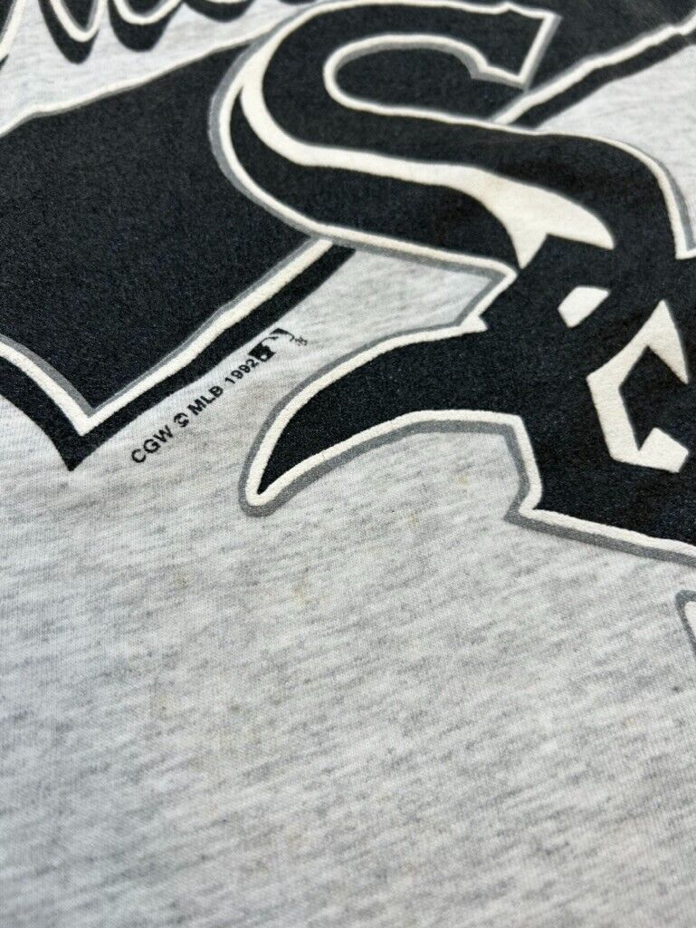 Vintage 1992 Chicago White Sox MLB Graphic Jersey Size XL 90s Gray