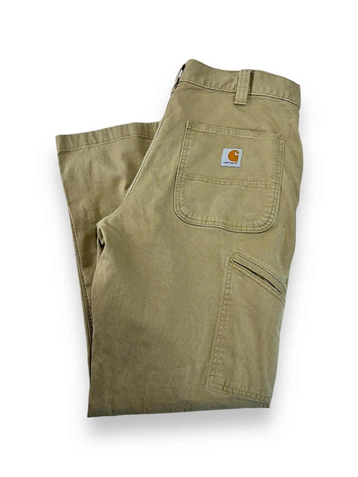 Carhartt Relaxed Fit Canvas Workwear Five Pocket Pants Size 35 Beige