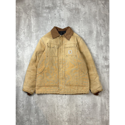 Vintage Carhartt Insulated Canvas Workwear Arctic Jacket Size XL Beige